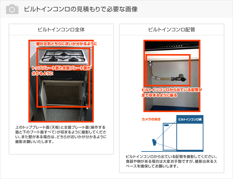 ガスコンロ全体の撮影参考