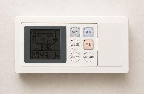 風呂リモコンの撮影例