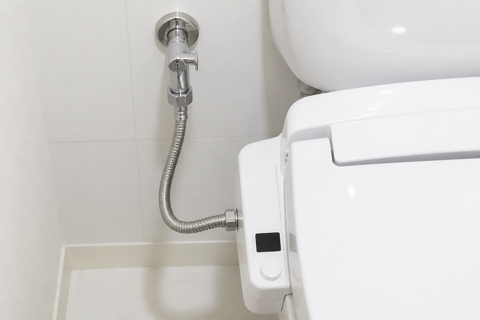 便座の給水接続 撮影参考